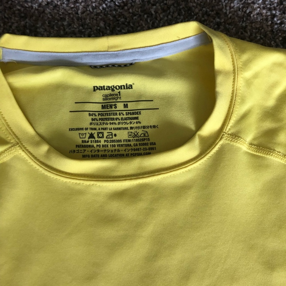 Patagonia yellow mens tshirt - Picture 2 of 4